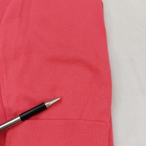 CHRISTOPHER & BANKS WOMENS PINK OPEN FRONT KNIT RAYON BLEND CARDIGAN SIZE SMALL - Picture 2 of 8